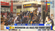 Aumenta la afluencia en la Terminal de Buses por el feriado largo