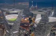 Un estadio saudita suspendido del cielo para el Mundial 2034 se viraliza