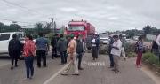 Productores de Santa Fe y San Juan de Yapacaní bloquearon por unas horas en la ruta Santa Cruz – Cochabamba