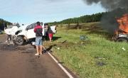 Tragedia en la Ruta 12: choque frontal entre dos pickups dejó cuatro muertos