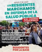 Este jueves: los residentes marchan en defensa de la salud pública