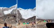Video: Así fue la mega avalancha que causó terror en un campamento en Nepal