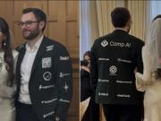 Un francés puso publicidades en su saco de bodas para pagar su casamiento