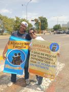 Con un Pancartazo iniciaron la semana del Abrazo en Familia