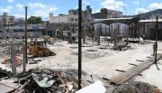 Mercado San Miguel: avanza la obra de base de hormigón sobre calle Urquiza