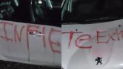 El auto que se volvió viral tras una fiesta de Halloween en San Juan: “Te extraño, infiel”