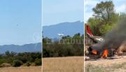 VIDEO. Cayó un avioneta con droga: el momento exacto en que la aeronave se vino a pique en un campo de Rosario de la Frontera