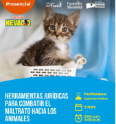 Nevado invita: Jornada formativa sobre herramientas jurídicas para combatir el maltrato hacia los animales, hoy jueves, 2pm