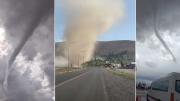 Videos alarmantes: remolinos de viento en dos localidades de Neuquén, en medio de la alerta por tormentas