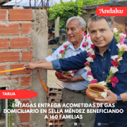 EMTAGAS entrega acometidas de gas domiciliario en Sella Méndez beneficiando a 160 familias