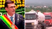 Paz anuncia que cisternas de combustible ya ingresan a Bolivia