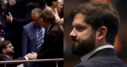 “Otra vergüenza más”: Políticos arremeten contra presidente Boric por irrespetuoso saludo Milei en investidura