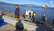 Conductor resultó con lesiones leves tras volcamiento en el Canal Señoret de Puerto Natales