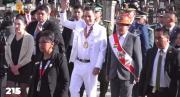 Vicepresidente Lara participa de la ofrenda floral e iza de la bandera en homenaje a los 215 años de la gesta libertaria de Potosí