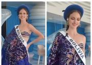 Miss Universo: la boliviana Yessica Hausermann lució un atuendo inspirado en la mujer de pollera