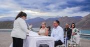 El amor sobrevoló Punta Negra por la boda de una pareja sanjuanina
