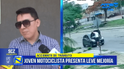 Motociclista herido tras accidente presenta leve mejoría