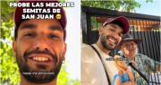 El video más sanjuanino de la historia: “El Yarco” se emocionó tras comer una semita del vendedor de los “neeeños”