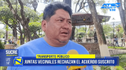 Juntas vecinales rechazan posible alza de pasajes en Sucre