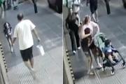 Salvaje: un hombre pateó a una nena de 6 años que iba con su mamá (VIDEO)