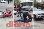 Violento accidente en el Parque Aguirre deja un motociclista hospitalizado