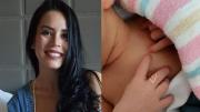 Angie Alvarado anunció el nacimiento de su primer hijo con tiernas fotos: reveló el nombre que eligió para el bebé