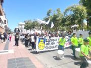 Docentes del Colegio María Educa se manifiestan en el centro de La Serena en su cuarto día de huelga