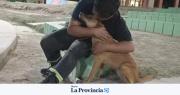 Layka, la perrita que se ganó un lugar en el corazón del cuartel de los Bomberos Voluntarios de Jáchal