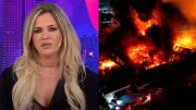 Alejandra Maglietti, conmovida por el incendio que arrasó la fábrica de su pareja en Ezeiza