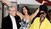 Dua Lipa sorprendió en Brasil con Carlinhos Brown y Caetano Veloso en escenario