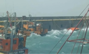 El viento hundió tres barcos en medio del temporal extremo en la Patagonia