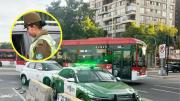 Carabinera es atropellada por micro de la Red Metropolitana de Movilidad en Plaza Italia