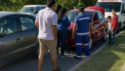 Choque en cadena en avenida Paraguay dejó a un niño con un corte leve y demoras en hora pico