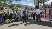 Familiares de colombianos detenidos en Venezuela protestaron en el puente fronterizo y exigen su libertad