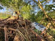 Searpi coordina los trabajos de limpieza en la zona afectada por el deslizamiento de cerro