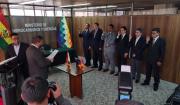El Ministro de Hidrocarburos posesiona tres viceministros y al presidente de ENDE