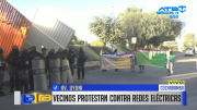 Vecinos protestan por instalación de redes eléctricas en la Av. Uyuni