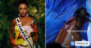 Recen por ella: Miss Jamaica estaría hospitalizada tras fuerte caída en pleno Miss Universo