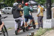 [Fotos] Partió marcha blanca para fiscalizar velocidad de scooters eléctricos