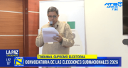 TSE convoca a elecciones subnacionales para el 22 de marzo