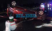 Choque y vuelco en Ruta 2: dos jóvenes heridas y demoras en el inicio del fin de semana XXL