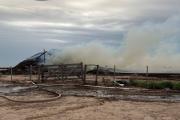 Incendio de una desmotadora de algodón movilizó a todos los bomberos de Quimilí