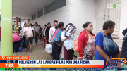 Capital cruceña: después de 72 horas de paro, se registran largas filas en los hospitales