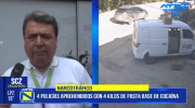 Cuatro policías son aprehendidos con 11 kilos de droga en Santa Cruz