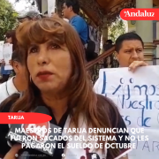 Maestros de Tarija denuncian que fueron sacados del sistema y no les pagaron el sueldo de octubre