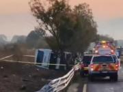 Tragedia en México: siete muertos y 20 heridos por el vuelco de un colectivo