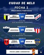 2ª fecha Torneo Apertura del Ciudad de Melo y partidos de Copa OFI