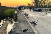 Grave siniestro de tránsito en el puente carretero de Melo