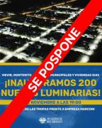 Se posterga inauguración de 200 nuevas luminarias en barrios de la ciudad por duelo en Aceguá