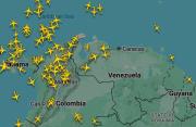 Mapa en vivo muestra espacio aéreo de Venezuela desocupado ante alerta de EE UU